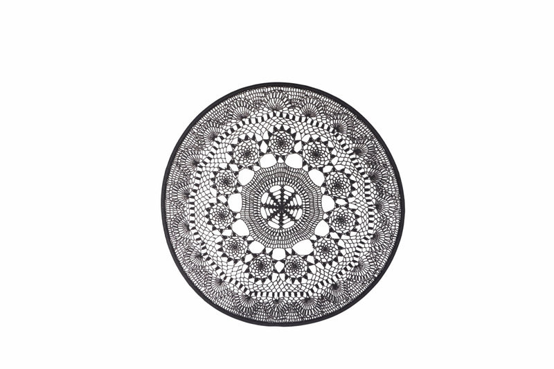 Black Cotton Rope Mandala Wall Art by Studio Vastu