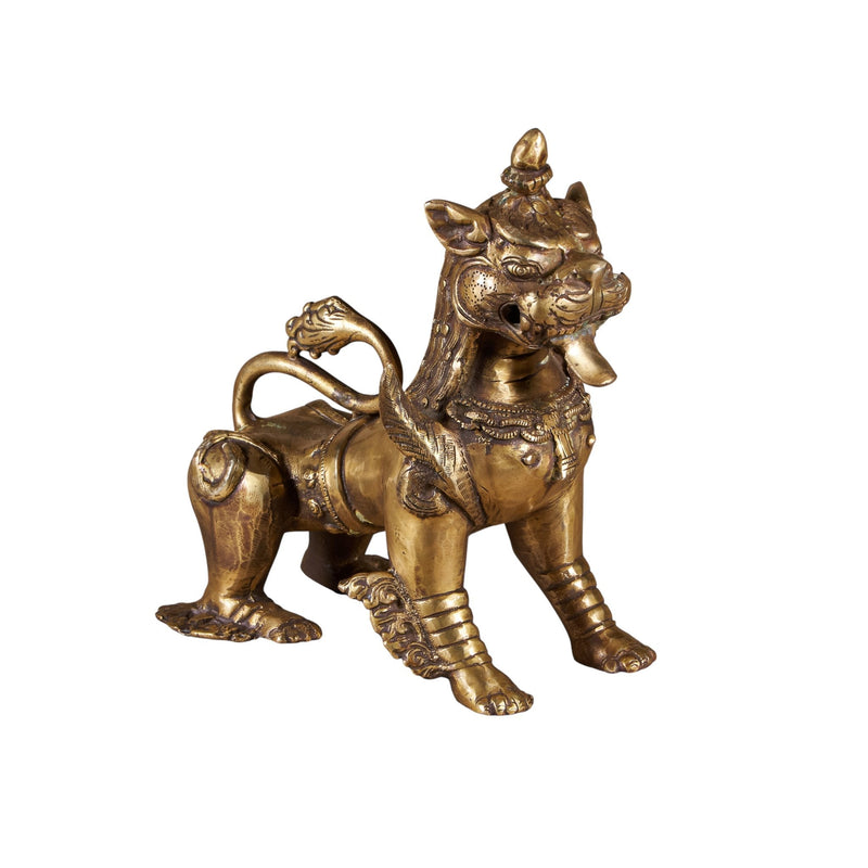 Brass Temple Guardian Lion by Studio Vastu