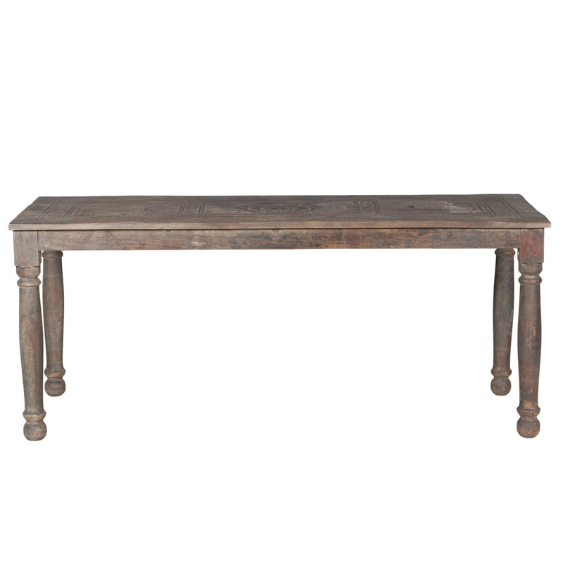 Carved Teak Dining Table by Studio Vastu