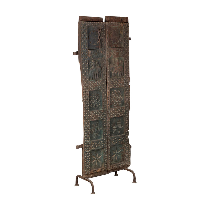 Carved Teak Haveli Door Panel by Studio Vastu