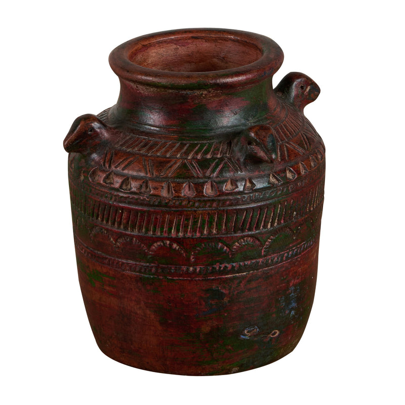 Crimson Clay Tribal Vessel by Studio Vastu