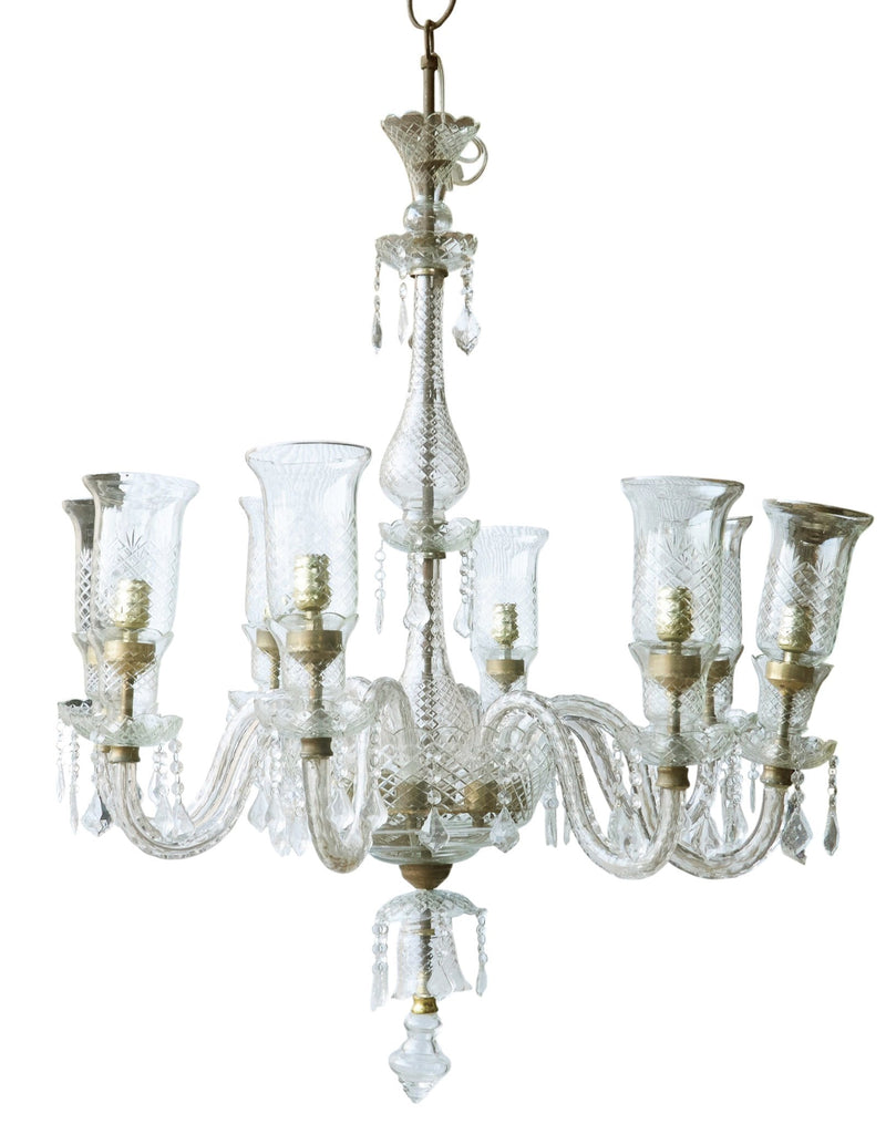 Etched Glass Haveli Chandelier by Studio Vastu