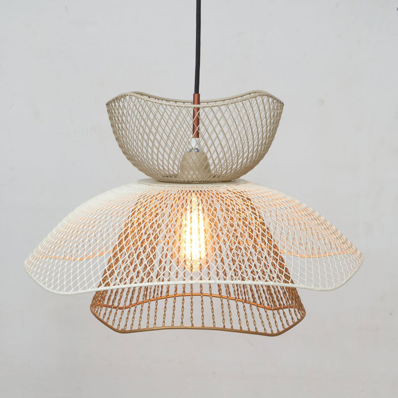 Layered Steel Mesh Bloom Pendant Light by Studio Vastu