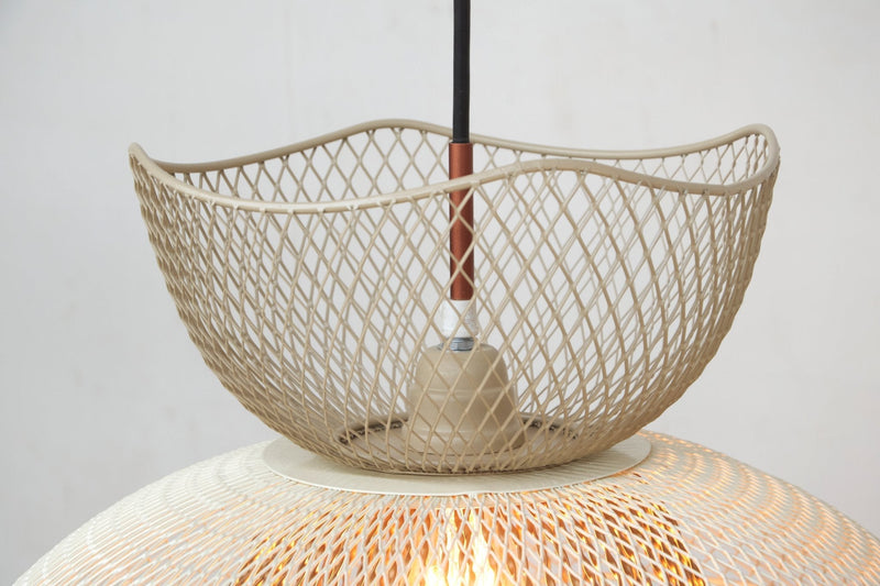 Layered Steel Mesh Bloom Pendant Light by Studio Vastu