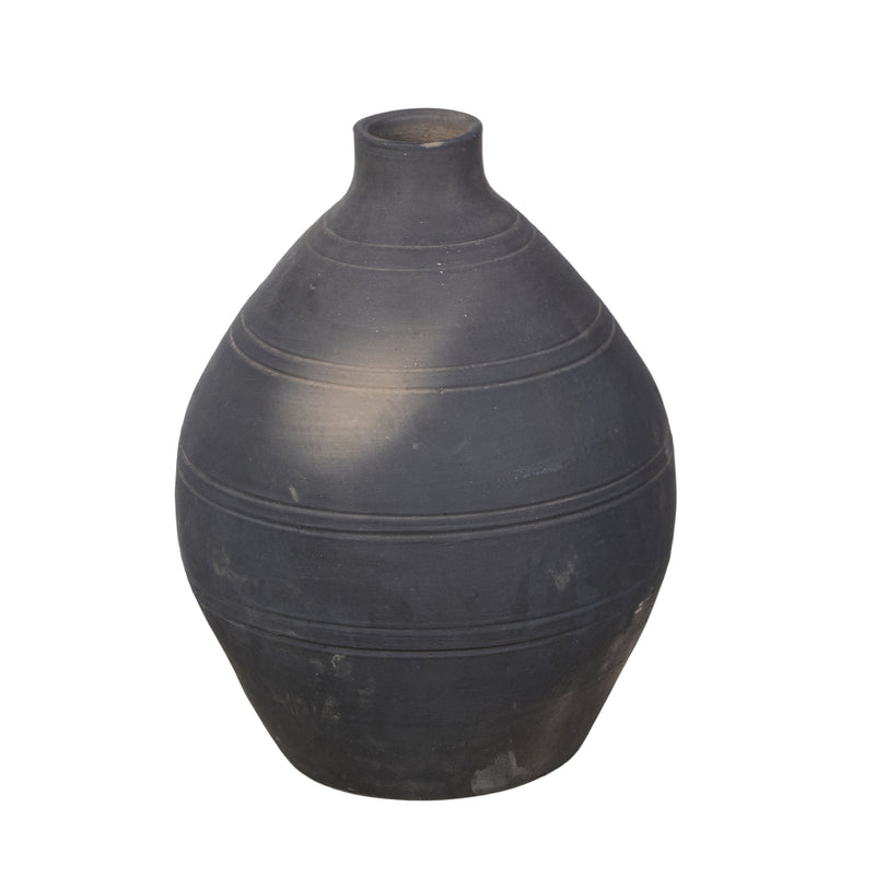 Smoked Charcoal Clay Vessel by Studio Vastu