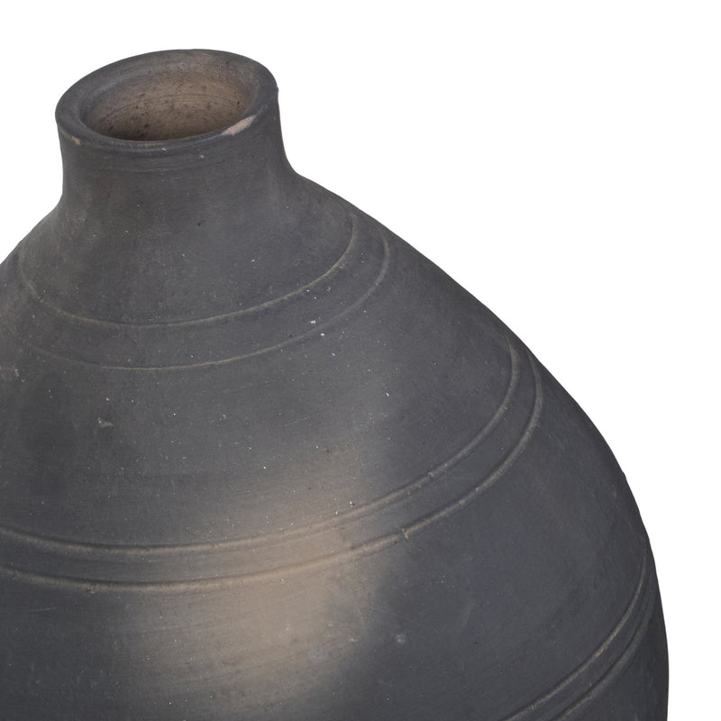 Smoked Charcoal Clay Vessel by Studio Vastu
