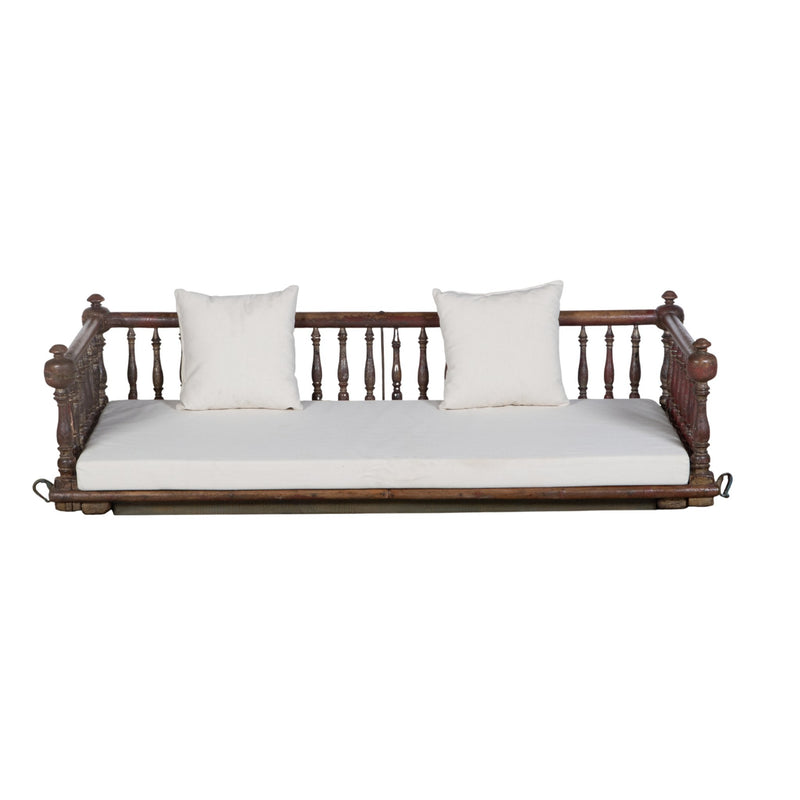 Spindle Wood and Iron Jhula Swing by Studio Vastu