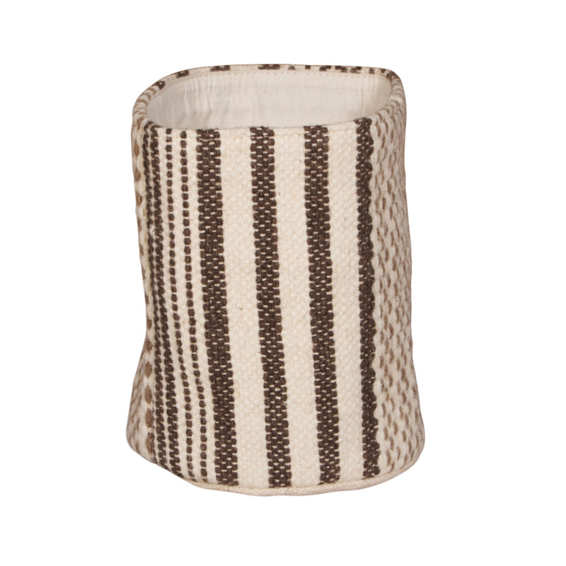 Striped Wool and Cotton Basket by Studio Vastu
