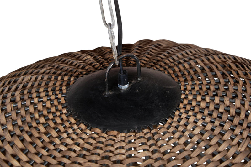 Woven Rattan Dome Pendant Light by Studio Vastu