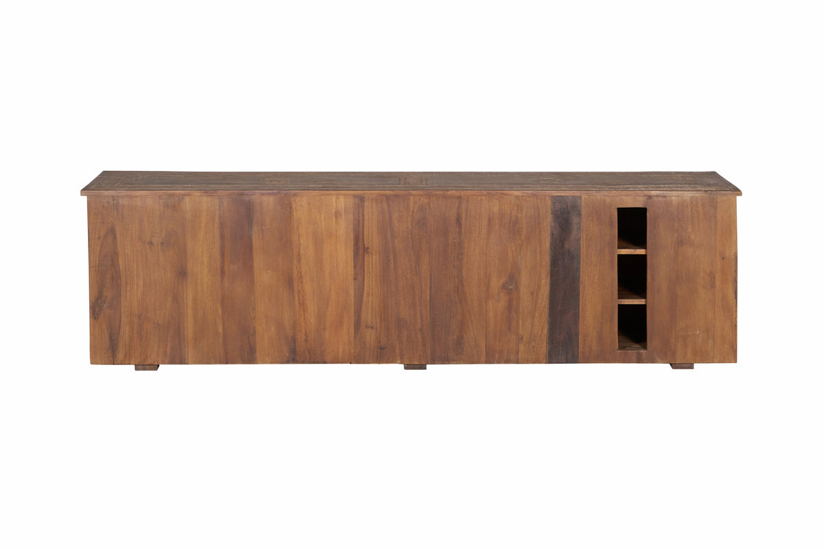 Teak Wood Long TV Console