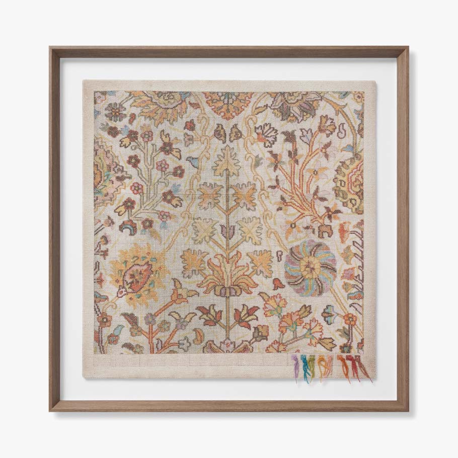 Rug Map Pastels, Textile Art