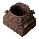 Animal Motif Carved Wood Vessel by Studio Vastu
