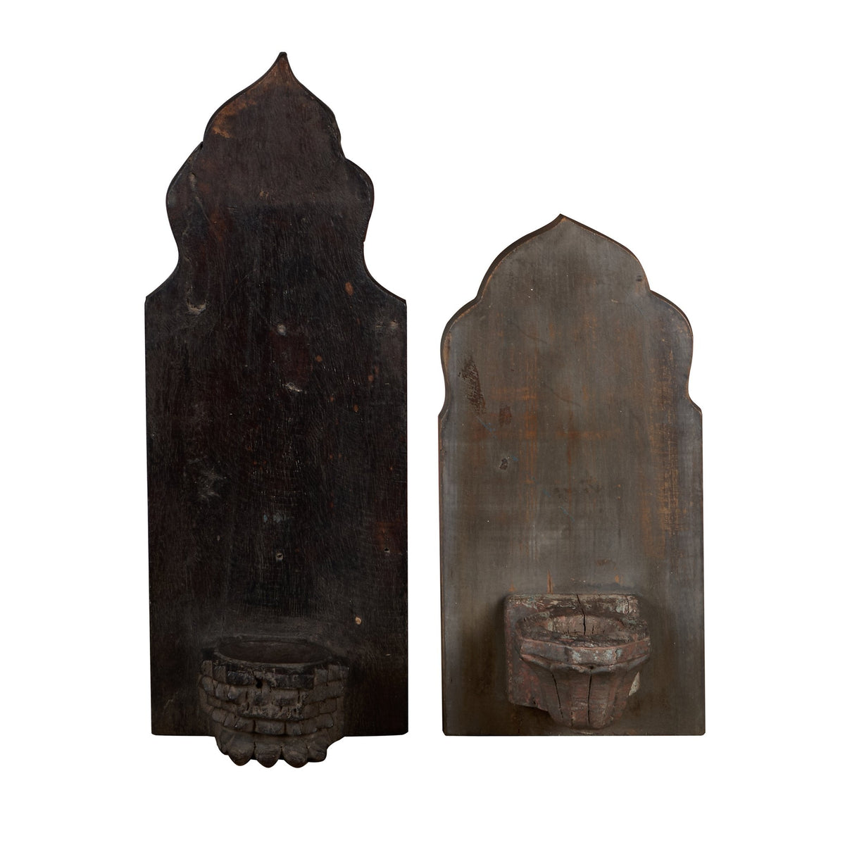 Arched Wood Jharokha-Style Accent Votive Sconce by Studio Vastu