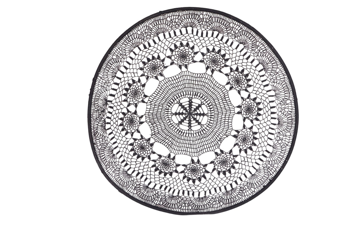 Black Cotton Rope Mandala Wall Art by Studio Vastu