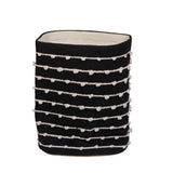 Black & Cream Cotton Knot Weave Basket by Studio Vastu