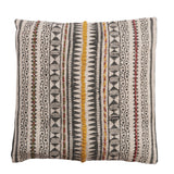 Block-Printed Embroidered Cotton Pillow Cover by Studio Vastu