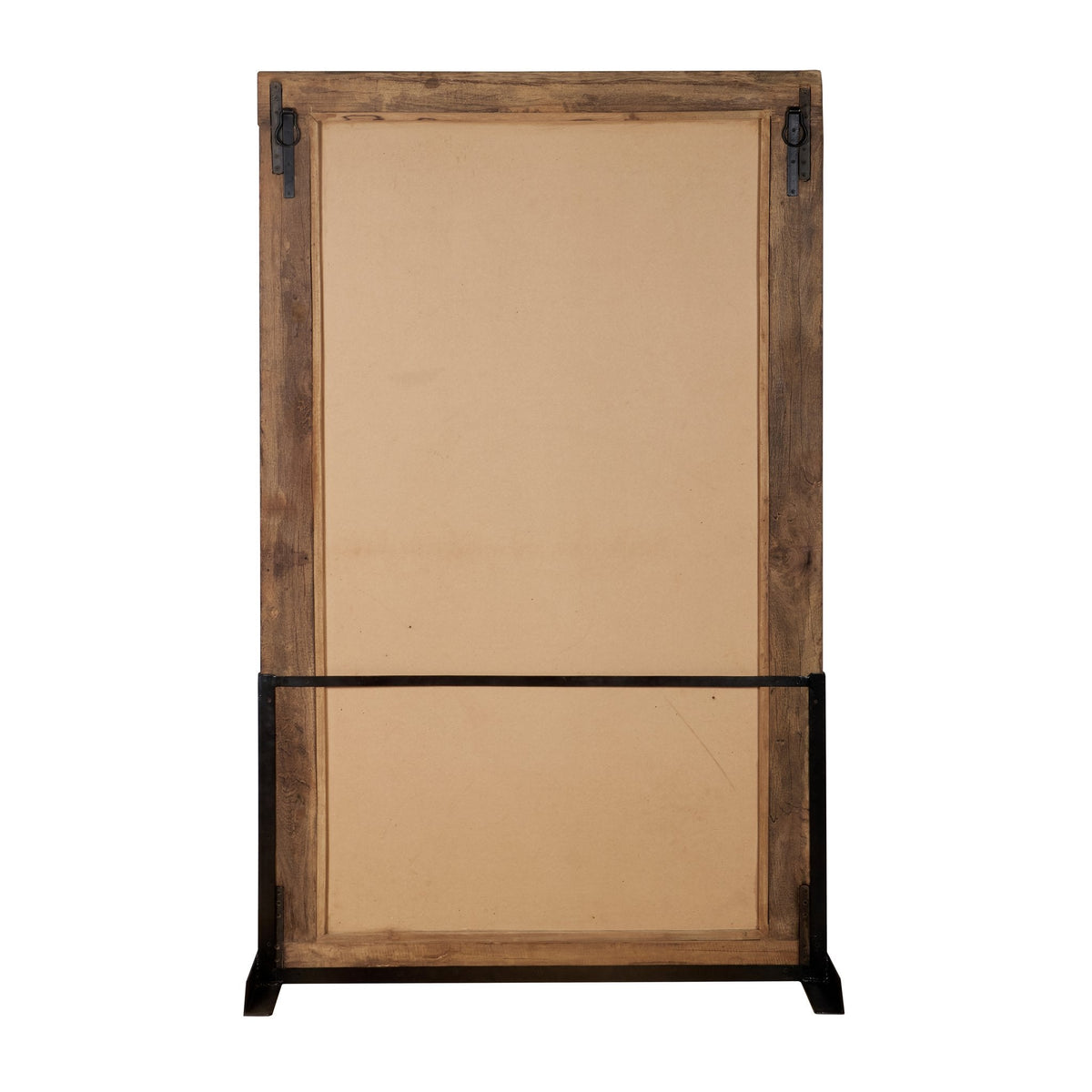 Botanical Carved Wood and Iron Floor Mirror by Studio Vastu