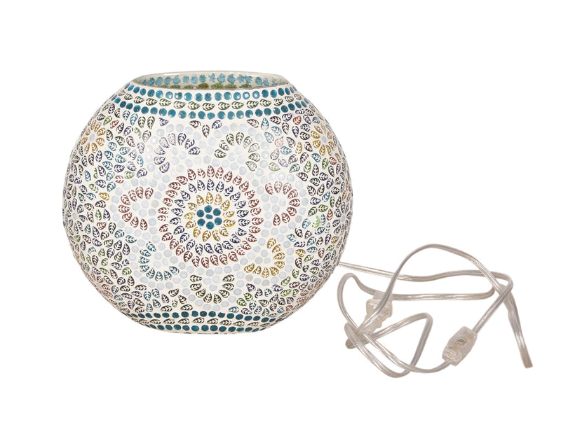 Botanical Leaf Mosaic Glass Globe Light by Studio Vastu