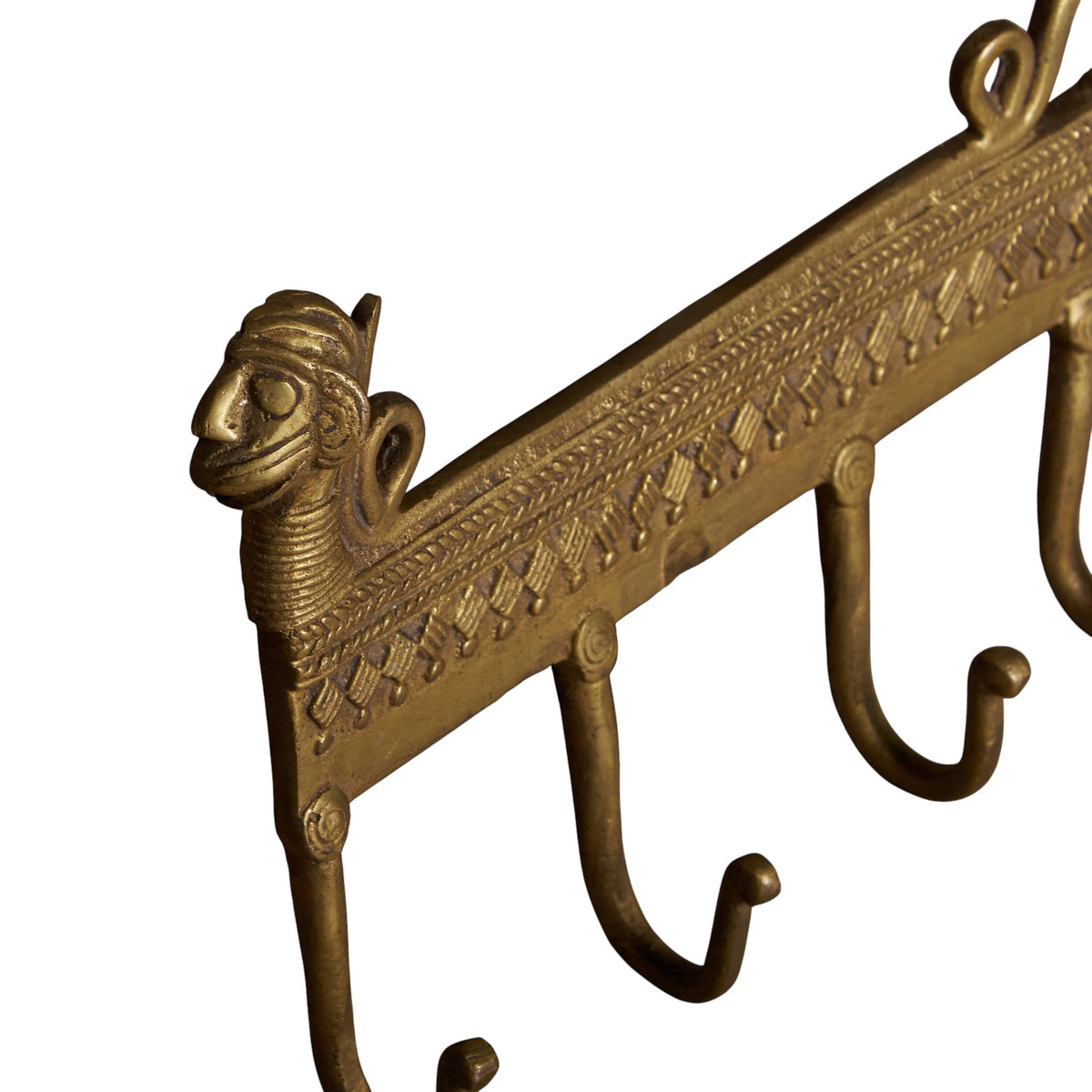 Brass Animal Motif Wall Hook Rack by Studio Vastu