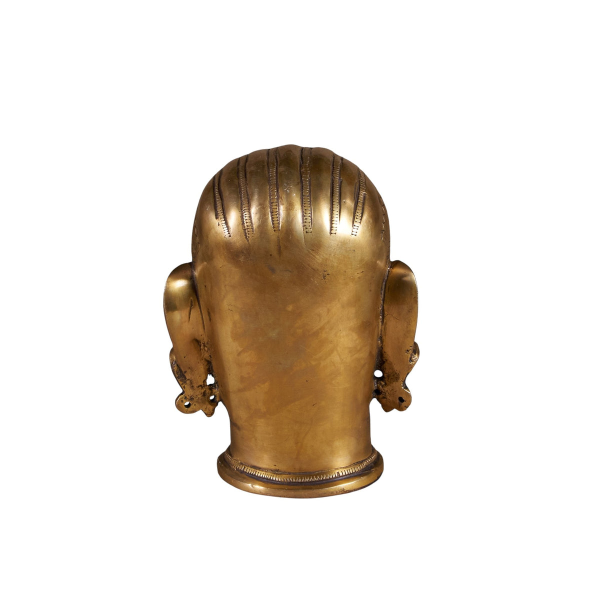 Brass Bhairava Folk Deity Bust by Studio Vastu