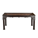 Brass-Fitted Wood Door Frame Dining Table by Studio Vastu