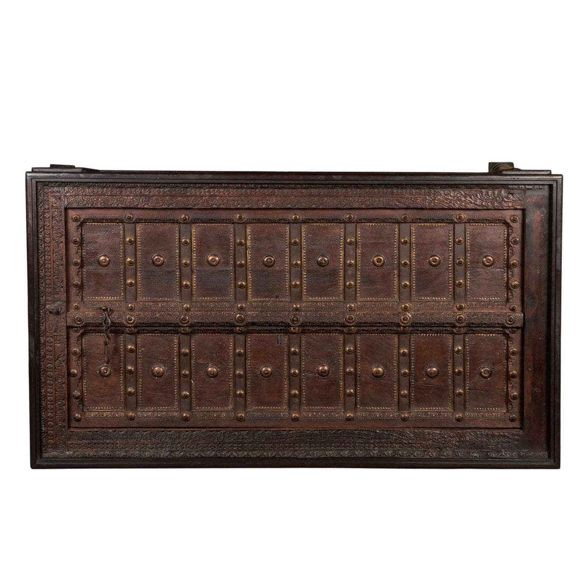 Brass-Fitted Wood Door Frame Dining Table by Studio Vastu