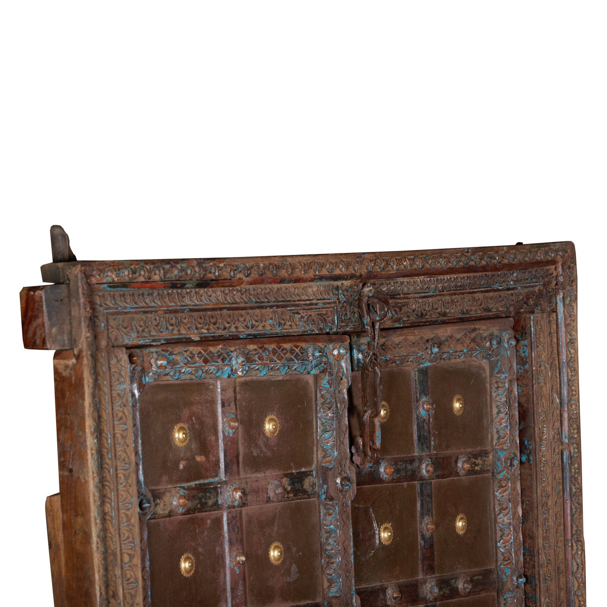 Brass-Studded Iron Clad Haveli Door by Studio Vastu
