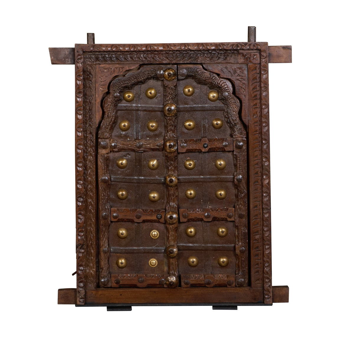 Brass-Studded Wooden Jharokha by Studio Vastu