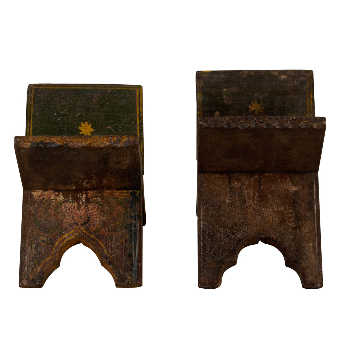 Carved Hardwood Folding Rehal Book Stand by Studio Vastu