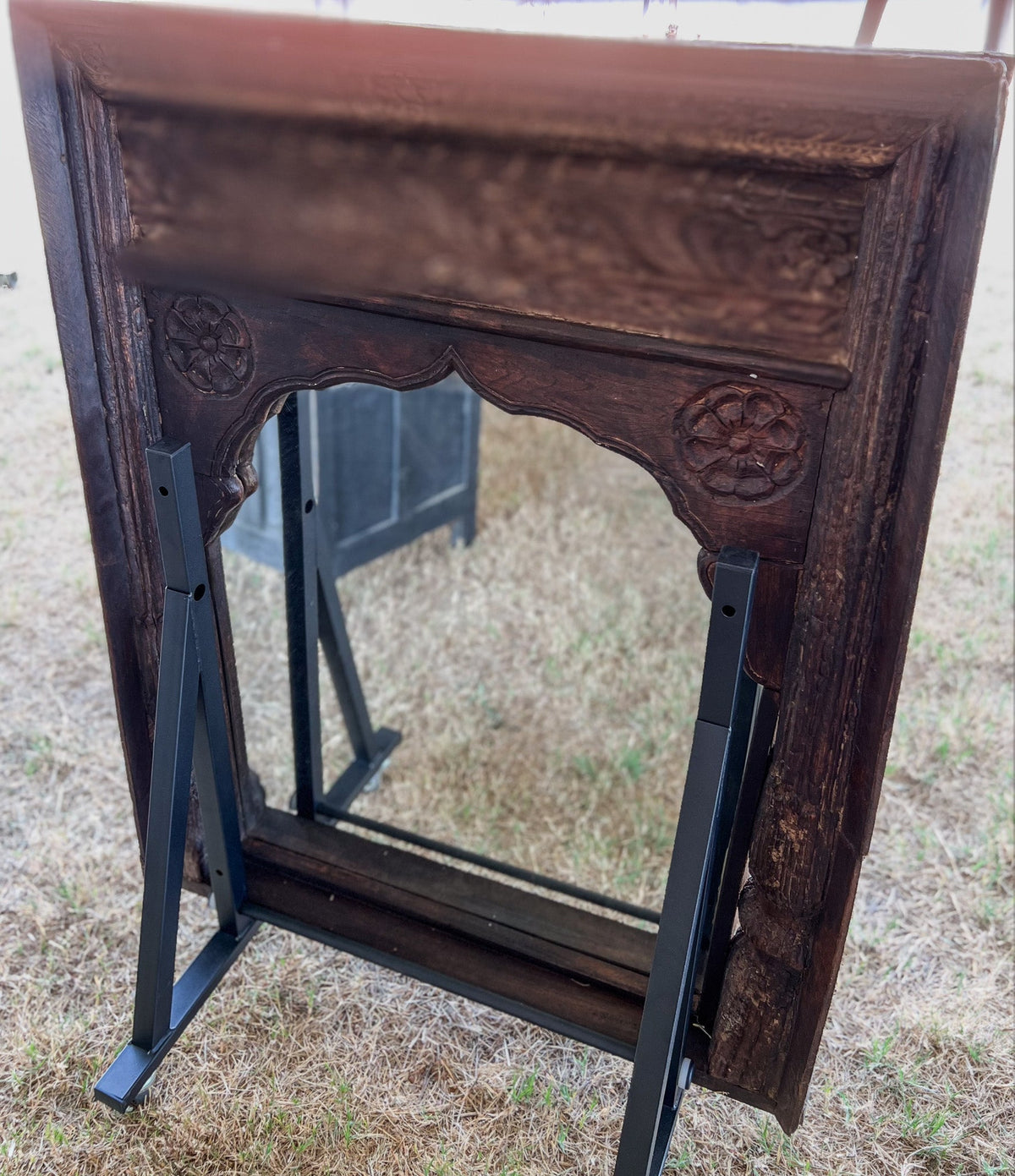 Carved Jharokha Wood Mirror by Studio Vastu