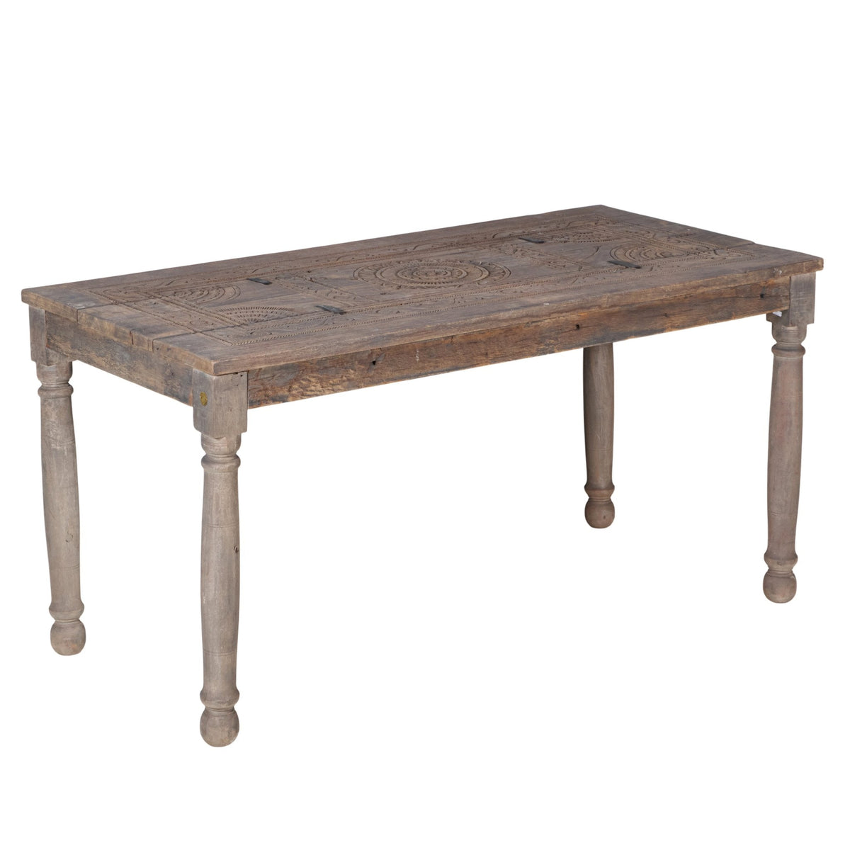 Carved Teak 8-Seater Dining Table by Studio Vastu