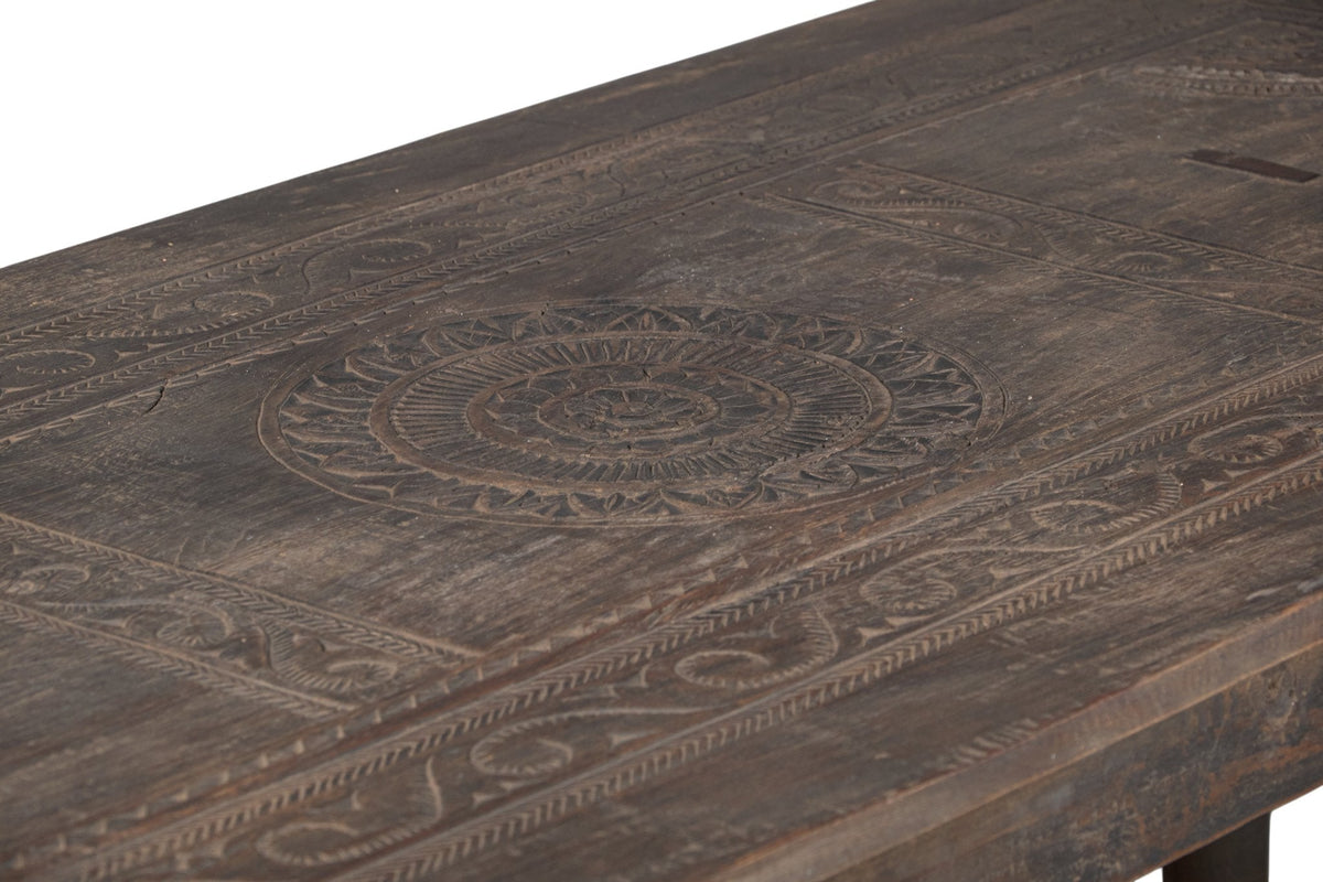 Carved Teak Dining Table by Studio Vastu