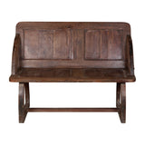 Carved Teak High-Back Bench by Studio Vastu