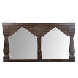 Carved Teak Jharokha Dual Arch Frame by Studio Vastu