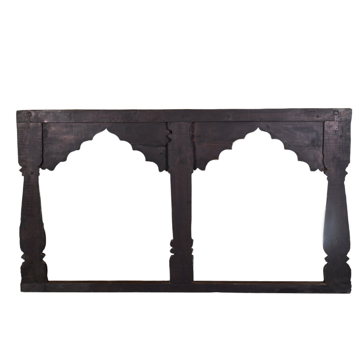 Carved Teak Jharokha Dual Arch Frame by Studio Vastu