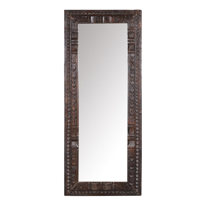 Carved Teak Jharokha Wall Mirror by Studio Vastu