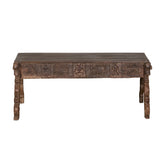 Carved Wood Damchiya Coffee Table by Studio Vastu
