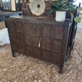 Carved Wood Damchiya Console Chest by Studio Vastu