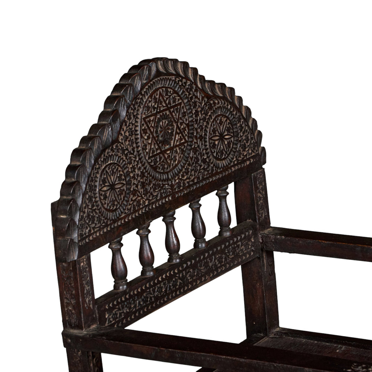 Carved Wood Three-Piece Seating Set by Studio Vastu