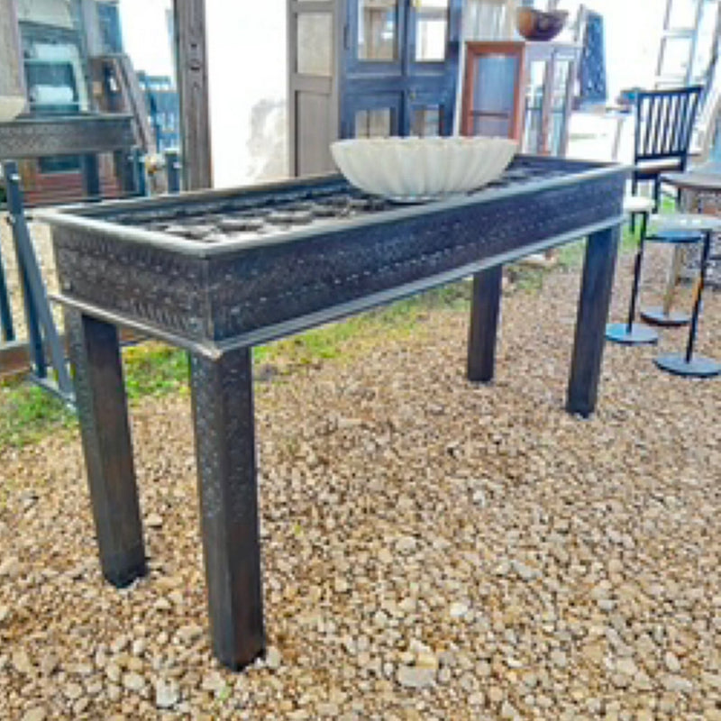 Carved Wooden Console Table by Studio Vastu