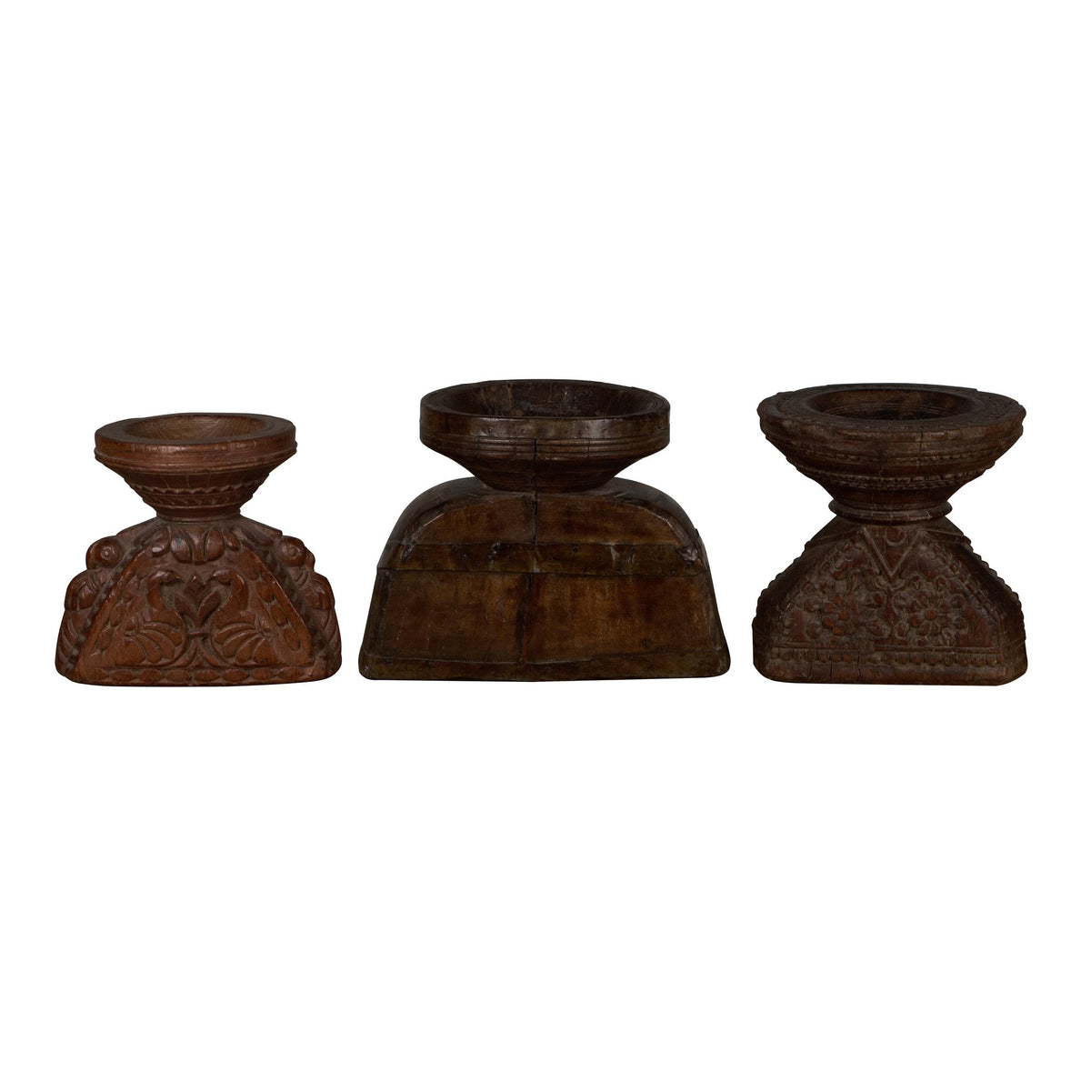 Carved Wooden Grain Seeder Vessels by Studio Vastu
