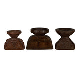 Carved Wooden Grain Seeder Vessels by Studio Vastu