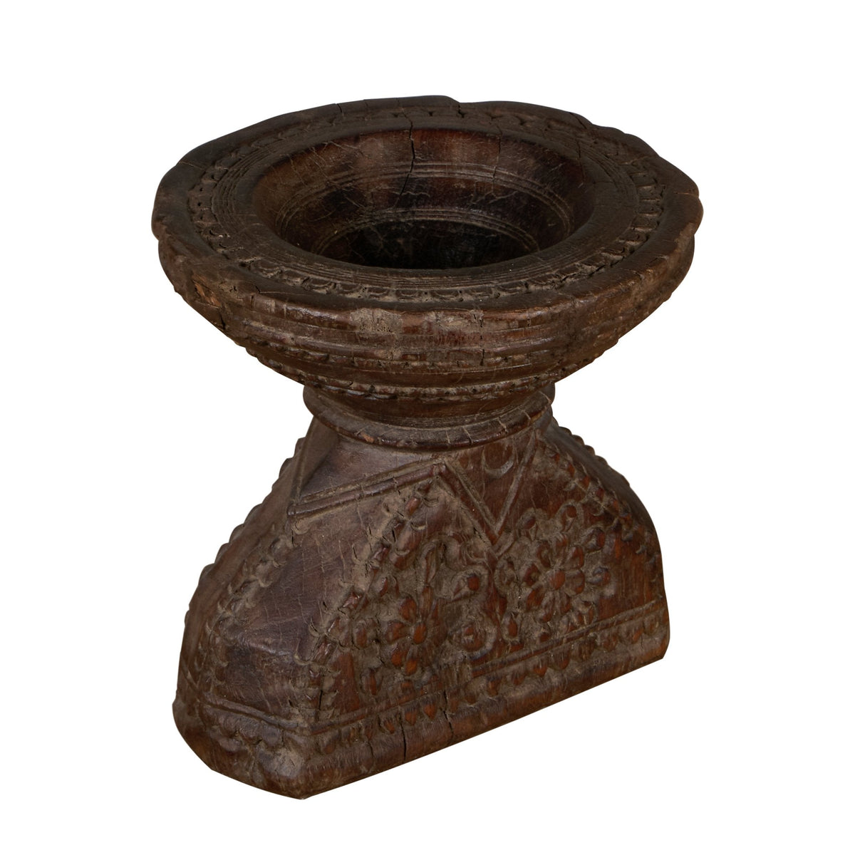 Carved Wooden Grain Seeder Vessels by Studio Vastu