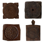 Carved Wooden Indian Biscuit Mold Block by Studio Vastu