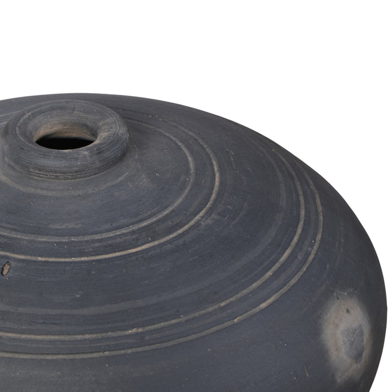 Charcoal Incised Clay Terracotta Vessel by Studio Vastu