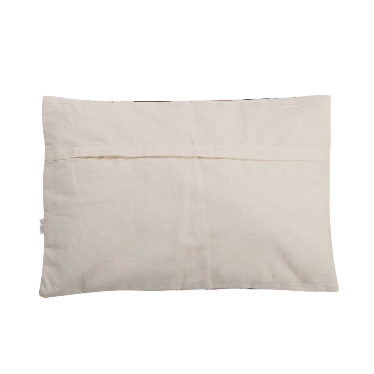Charcoal & Terracotta Cotton Lumbar Pillow by Studio Vastu