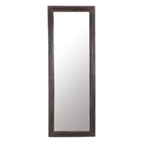 Chevron Carved Wood Full-Length Mirror by Studio Vastu