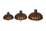 Copper-Finish Scalloped Iron Pendants by Studio Vastu