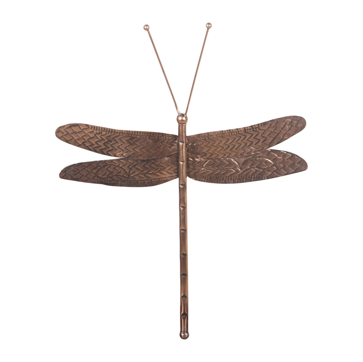 Copper-Tone Steel Dragonfly Wall Art by Studio Vastu