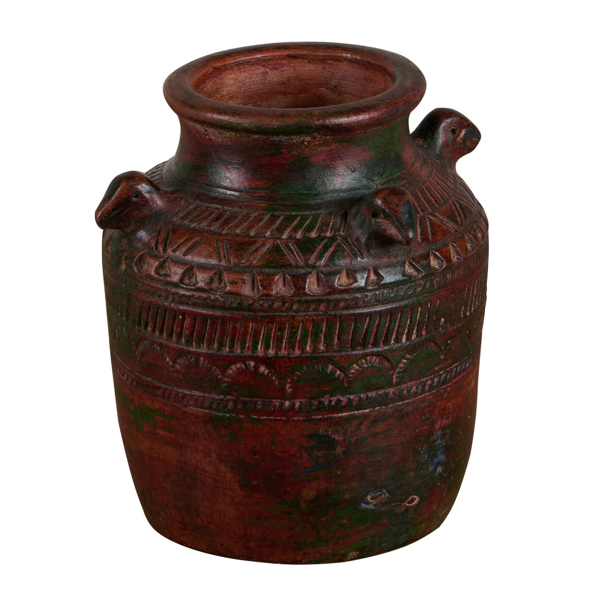 Crimson Clay Tribal Vessel by Studio Vastu